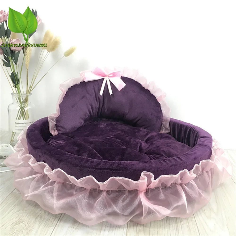 Bow Laced Pet Bed